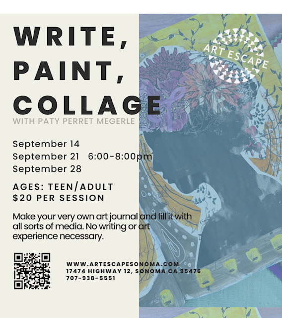 write, paint collage classes